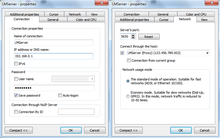 Cascade connection setting