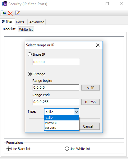 Addd IP range