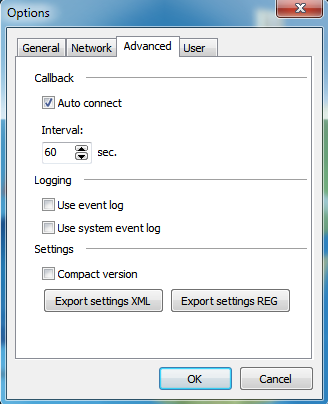 Export settings