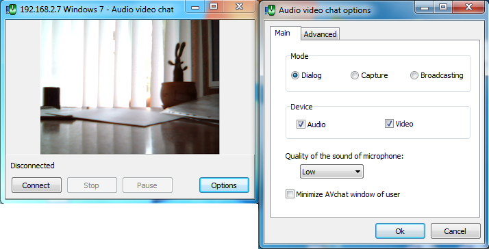 Audio and Video Chat