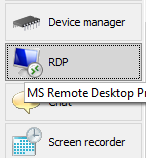 RDP on modes panel