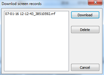 download/delete screen records