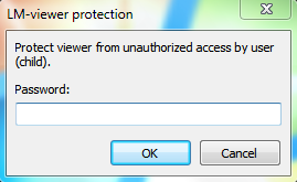 Viewer a window asking for the password